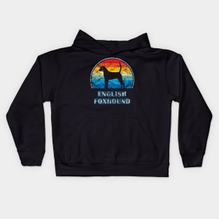 English Foxhound Vintage Design Dog Kids Hoodie